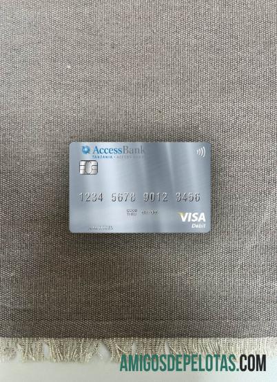 Foto do cartão de débito Visa do Tanzânia Access Bank baixar para verificação